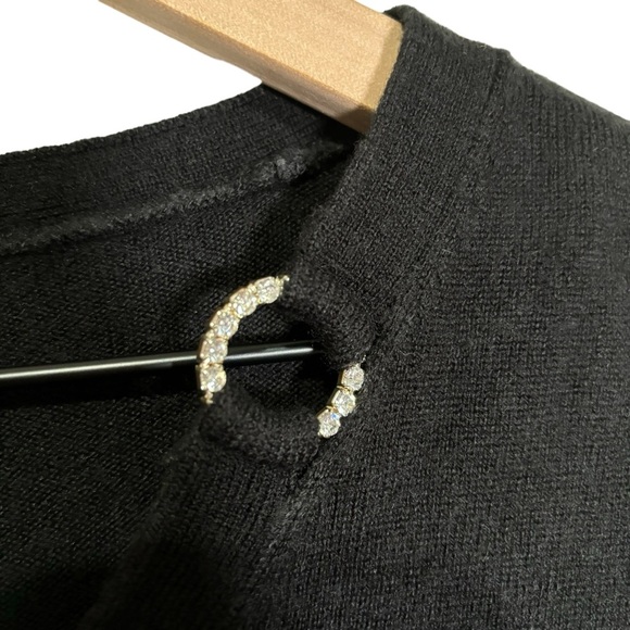 NWT Designers Original Luxelon Black Sweater Rhinestones Office Women's Size 2X - Picture 6 of 12